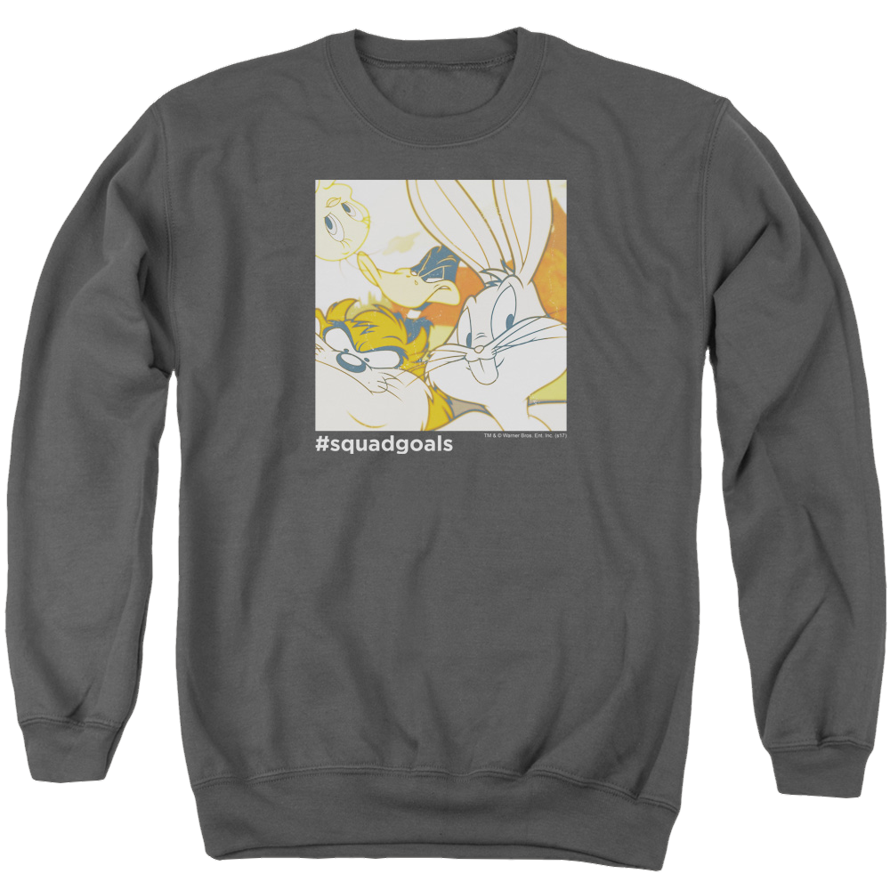 Looney Tunes Squad Goals Men's Crewneck Sweatshirt Men's Crewneck Sweatshirt Looney Tunes   