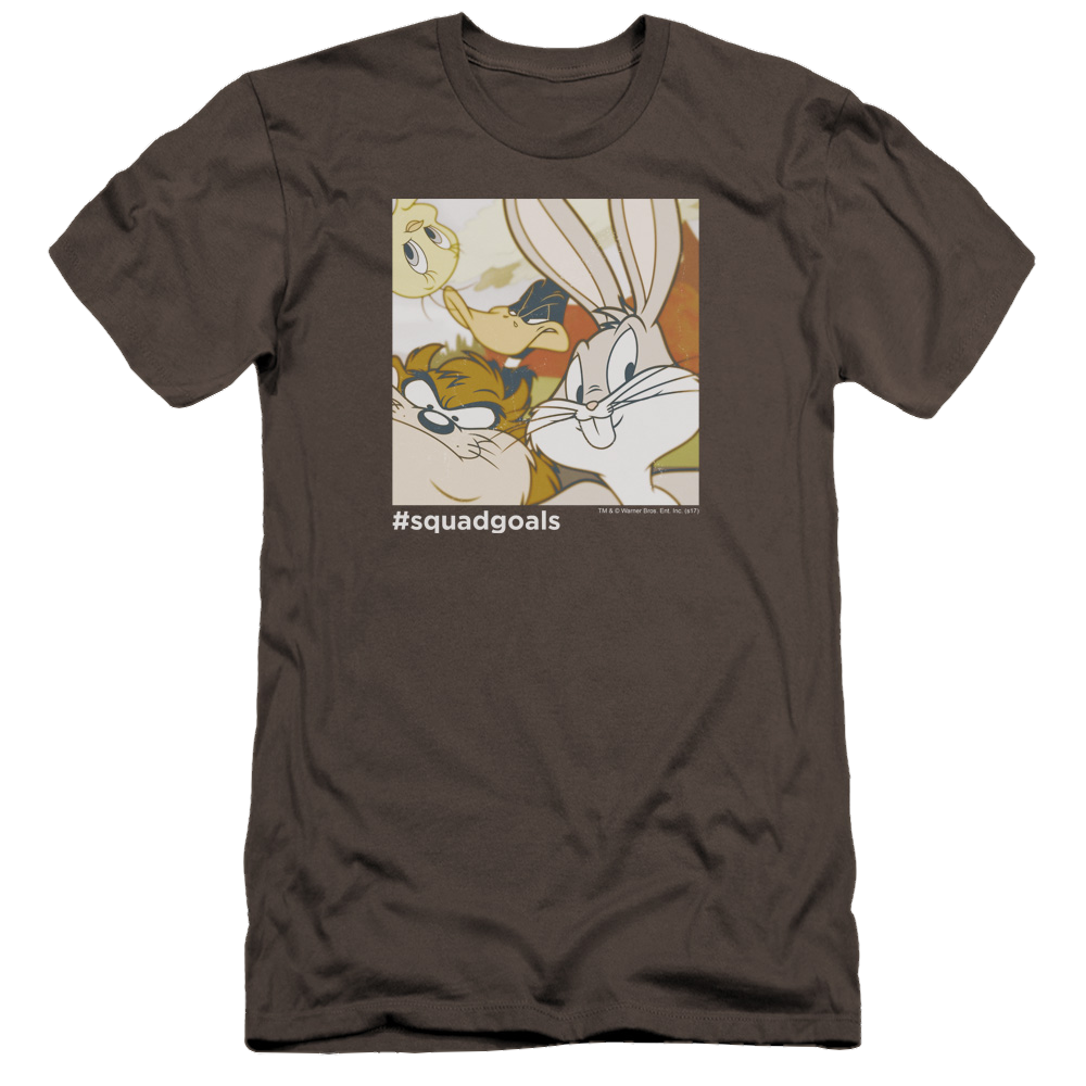 Looney Tunes Squad Goals Premium Adult Slim Fit T-Shirt Men's Premium Slim Fit T-Shirt Looney Tunes   