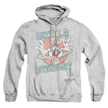 Athletic heather pullover hoodie with Looney Tunes Aint I A Stinker graphic