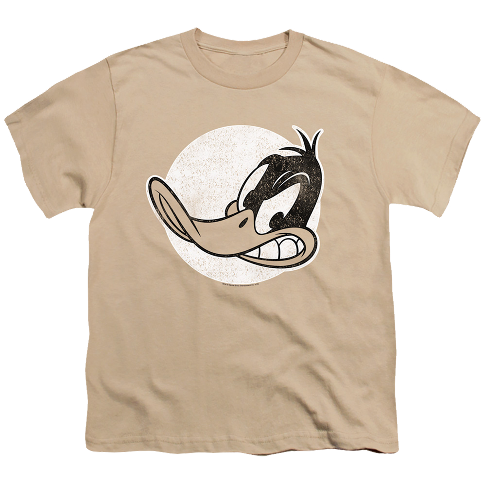Looney Tunes Daffy Vintage Badge - Youth T-Shirt Youth T-Shirt (Ages 8-12) Looney Tunes   