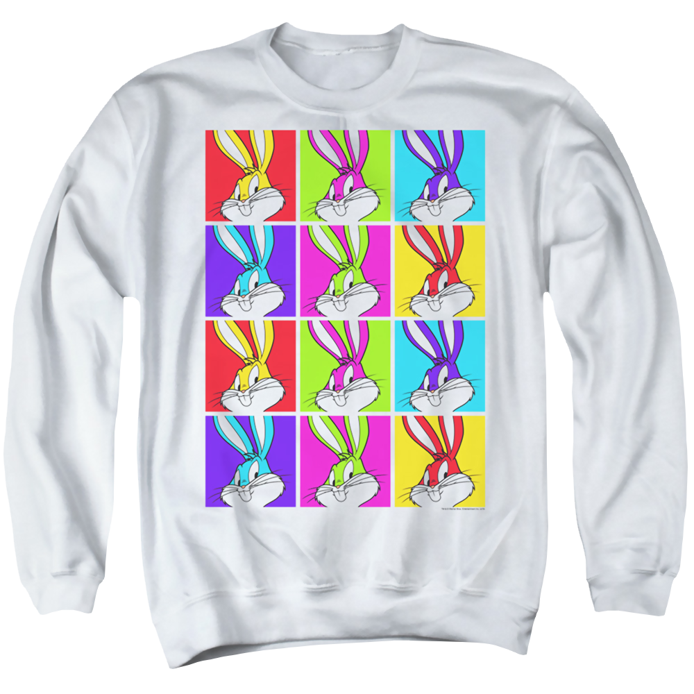 Looney Tunes Bugs Tiles - Men's Crewneck Sweatshirt Men's Crewneck Sweatshirt Looney Tunes   