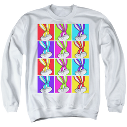 Looney Tunes Bugs Tiles - Men's Crewneck Sweatshirt Men's Crewneck Sweatshirt Looney Tunes   
