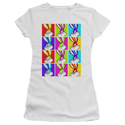 Looney Tunes Bugs Tiles - Juniors T-Shirt Juniors T-Shirt Looney Tunes   