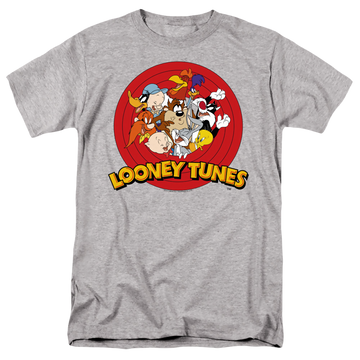 Athletic heather men's regular fit t-shirt with Looney Tunes Group graphic