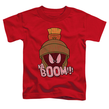 Red toddler t-shirt with Looney Tunes Kaboom graphic