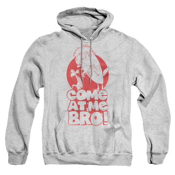 Athletic heather pullover hoodie with Looney Tunes Come At Me graphic