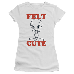 Looney Tunes Felt Cute - Juniors T-Shirt Juniors T-Shirt Looney Tunes   