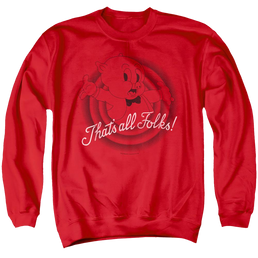 Looney Tunes Thats All Folks - Men's Crewneck Sweatshirt Men's Crewneck Sweatshirt Looney Tunes   