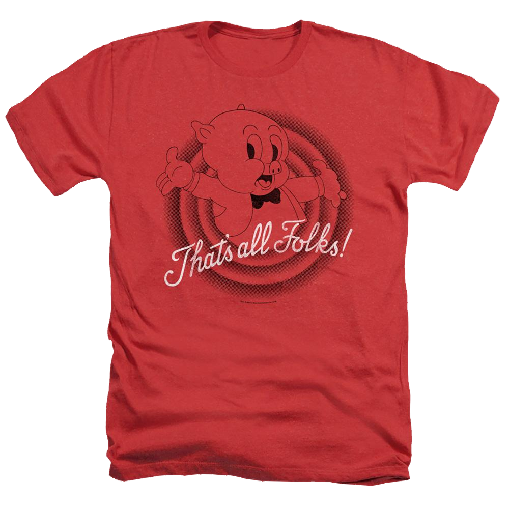 Looney Tunes Thats All Folks - Men's Heather T-Shirt Men's Heather T-Shirt Looney Tunes   