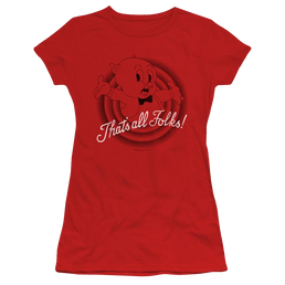 Looney Tunes Thats All Folks - Juniors T-Shirt Juniors T-Shirt Looney Tunes   