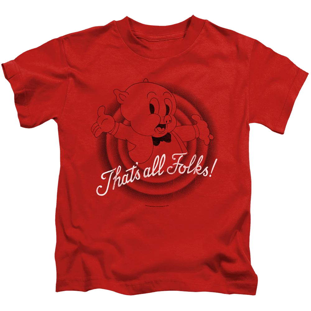 Looney Tunes Thats All Folks - Kid's T-Shirt Kid's T-Shirt (Ages 4-7) Looney Tunes   