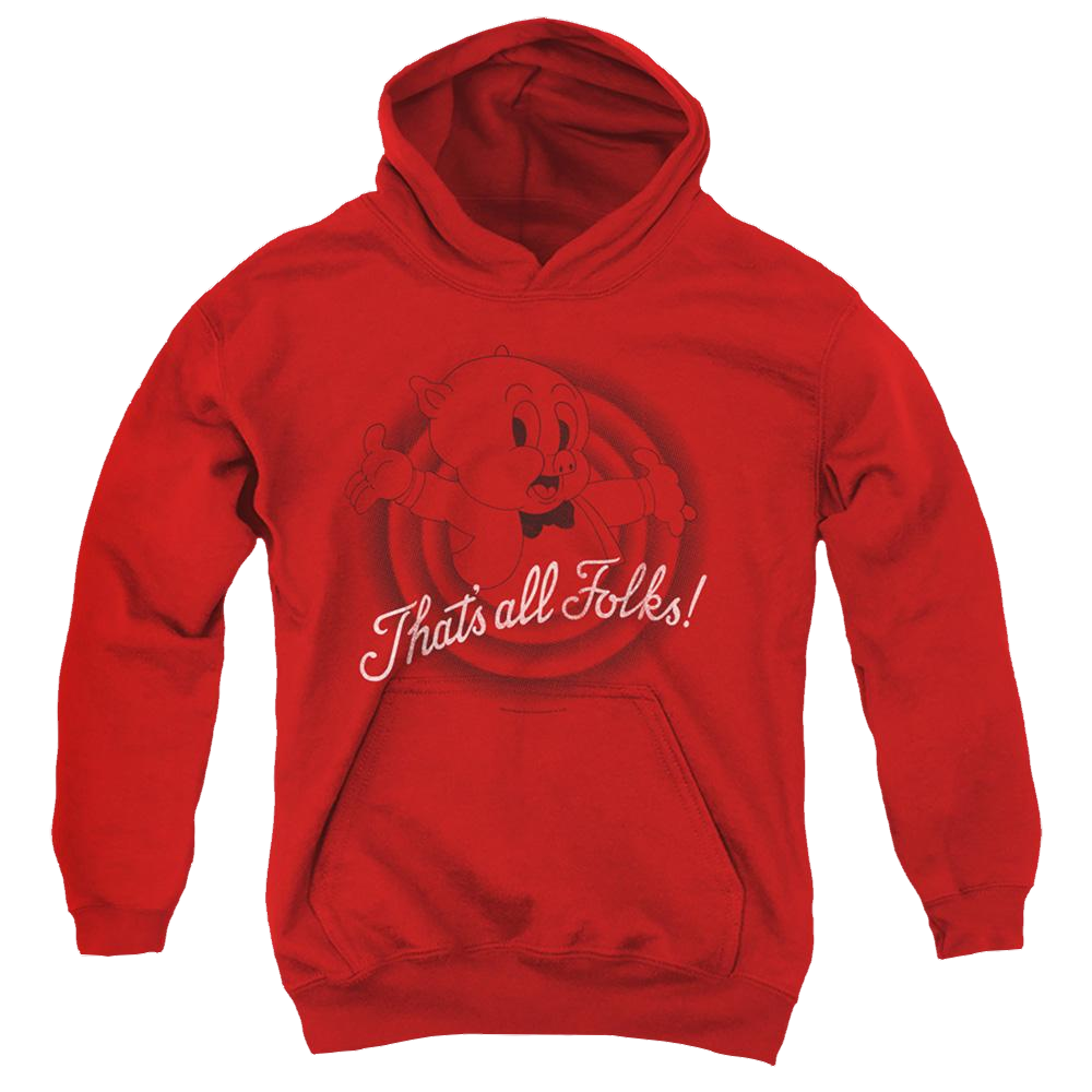 Looney Tunes Thats All Folks - Youth Hoodie Youth Hoodie (Ages 8-12) Looney Tunes   