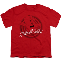 Looney Tunes Thats All Folks - Youth T-Shirt Youth T-Shirt (Ages 8-12) Looney Tunes   