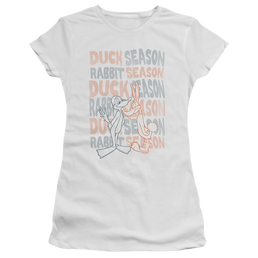 Looney Tunes Duck Season Rabbit Season - Juniors T-Shirt Juniors T-Shirt Looney Tunes   