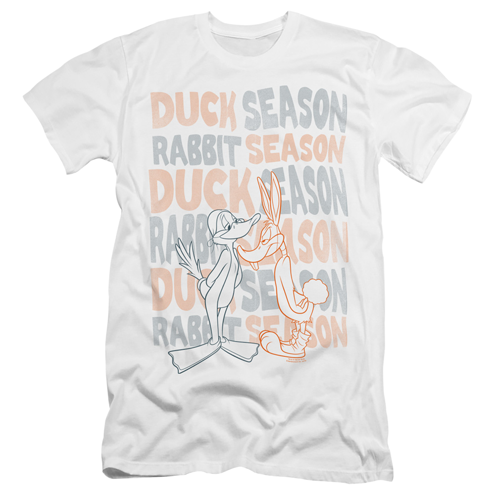 Looney Tunes Duck Season Rabbit Season - Men's Premium Slim Fit T-Shirt Men's Premium Slim Fit T-Shirt Looney Tunes   