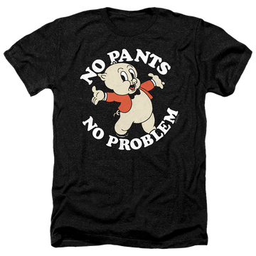 Charcoal men's heather t-shirt with Looney Tunes No Pants graphic
