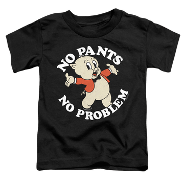 Black toddler t-shirt with Looney Tunes No Pants graphic