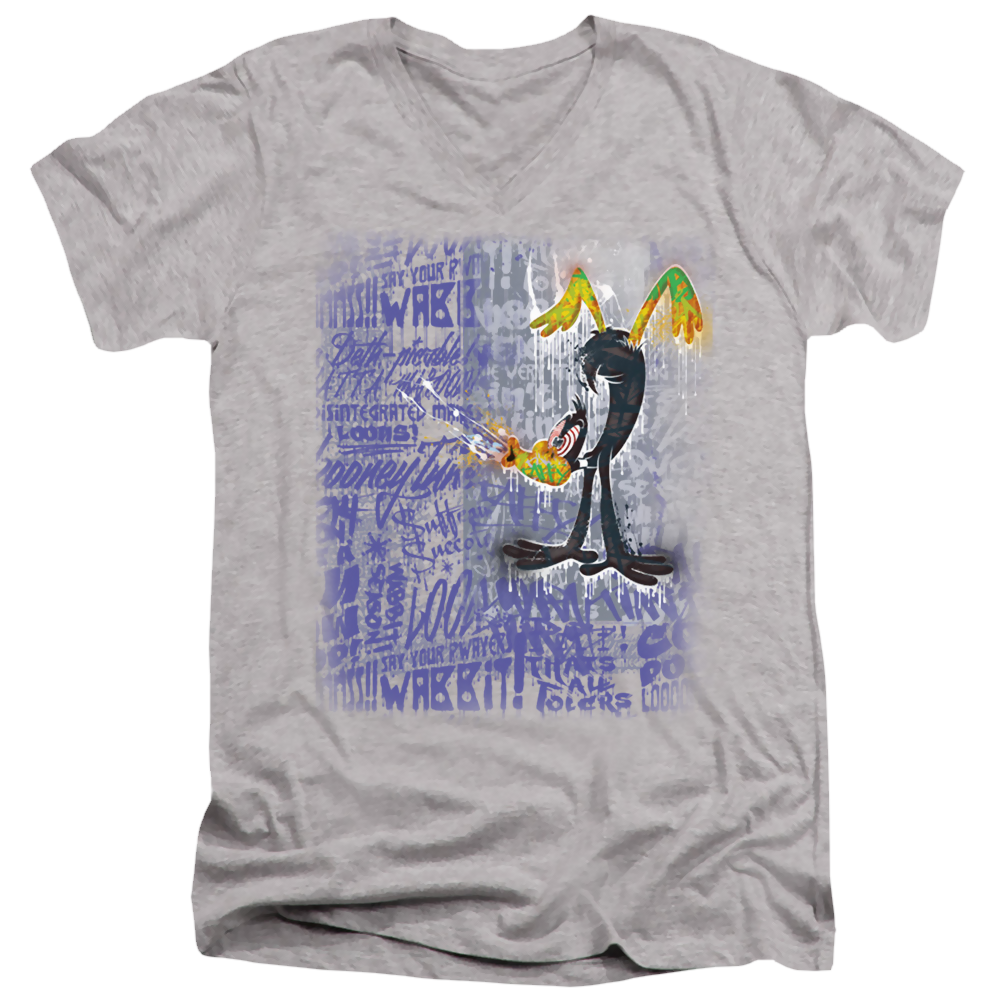 Looney Tunes Graffiti Duck - Men's V-Neck T-Shirt Men's V-Neck T-Shirt Looney Tunes   
