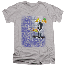 Looney Tunes Graffiti Duck - Men's V-Neck T-Shirt Men's V-Neck T-Shirt Looney Tunes   