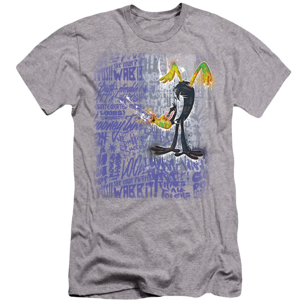 Looney Tunes Graffiti Duck - Men's Premium Slim Fit T-Shirt Men's Premium Slim Fit T-Shirt Looney Tunes   