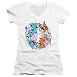 Looney Tunes Wacky Wabbit - Juniors V-Neck T-Shirt Juniors V-Neck T-Shirt Looney Tunes   