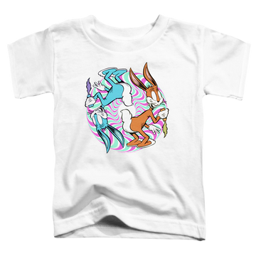 White toddler t-shirt with Looney Tunes Wacky Wabbit graphic