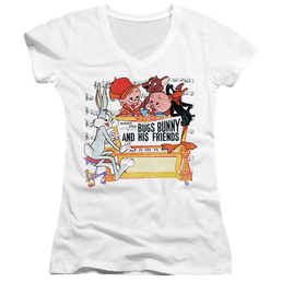 Looney Tunes Bugs And Friends - Juniors V-Neck T-Shirt Juniors V-Neck T-Shirt Looney Tunes   