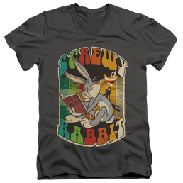 Looney Tunes Screwy Rabbit - Men's V-Neck T-Shirt Men's V-Neck T-Shirt Looney Tunes   