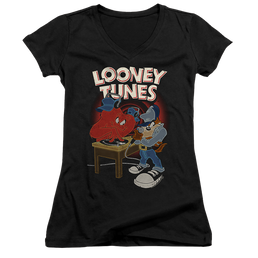Looney Tunes Dj Looney Tunes - Juniors V-Neck T-Shirt Juniors V-Neck T-Shirt Looney Tunes   