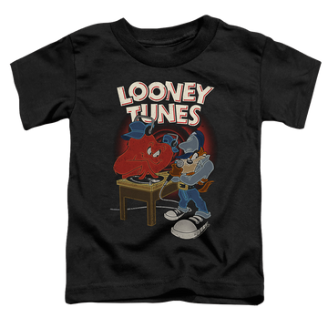 Black toddler t-shirt with Dj Looney Tunes graphic
