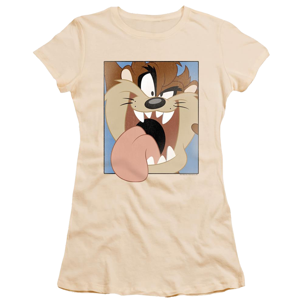 Looney Tunes Taz Closeup - Juniors T-Shirt Juniors T-Shirt Looney Tunes   