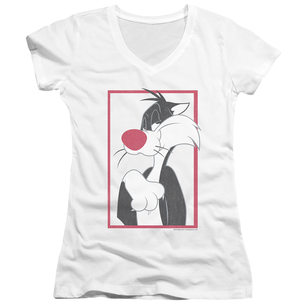 Looney Tunes Sylvester - Juniors V-Neck T-Shirt Juniors V-Neck T-Shirt Looney Tunes   