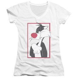 Looney Tunes Sylvester - Juniors V-Neck T-Shirt Juniors V-Neck T-Shirt Looney Tunes   