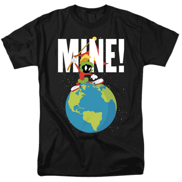 Black men's regular fit t-shirt with Looney Tunes Mine graphic