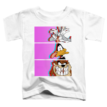 White toddler t-shirt with Looney Tunes Mine graphic