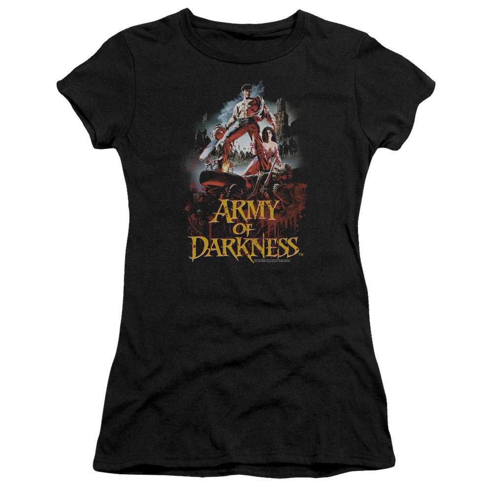 Army Of Darkness Bloody Poster - Juniors T-Shirt Juniors T-Shirt Army of Darkness   