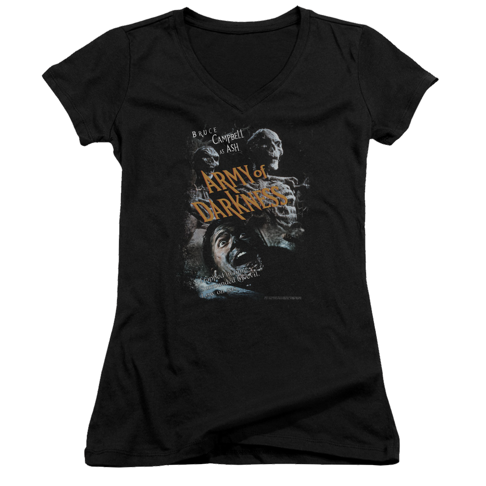 Army Of Darkness Covered - Juniors V-Neck T-Shirt Juniors V-Neck T-Shirt Army of Darkness   