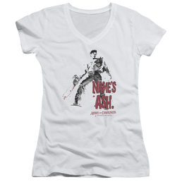 Army Of Darkness Names Ash - Juniors V-Neck T-Shirt Juniors V-Neck T-Shirt Army of Darkness   
