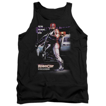 Black men's tank with Robocop Poster graphic