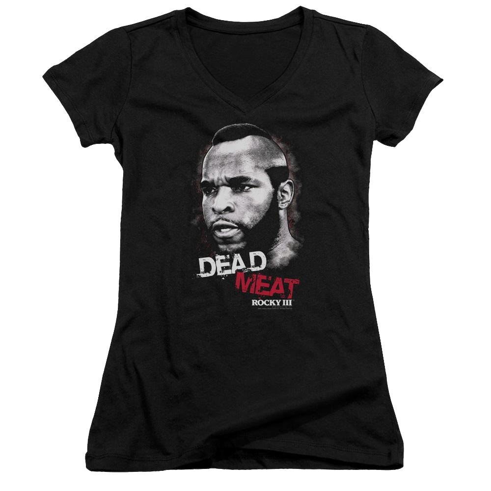 Rocky III Dead Meat Juniors V-Neck T-Shirt Juniors V-Neck T-Shirt Rocky   