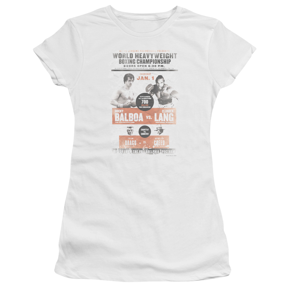 Rocky III Vs Clubber Poster Juniors T-Shirt Juniors T-Shirt Rocky   