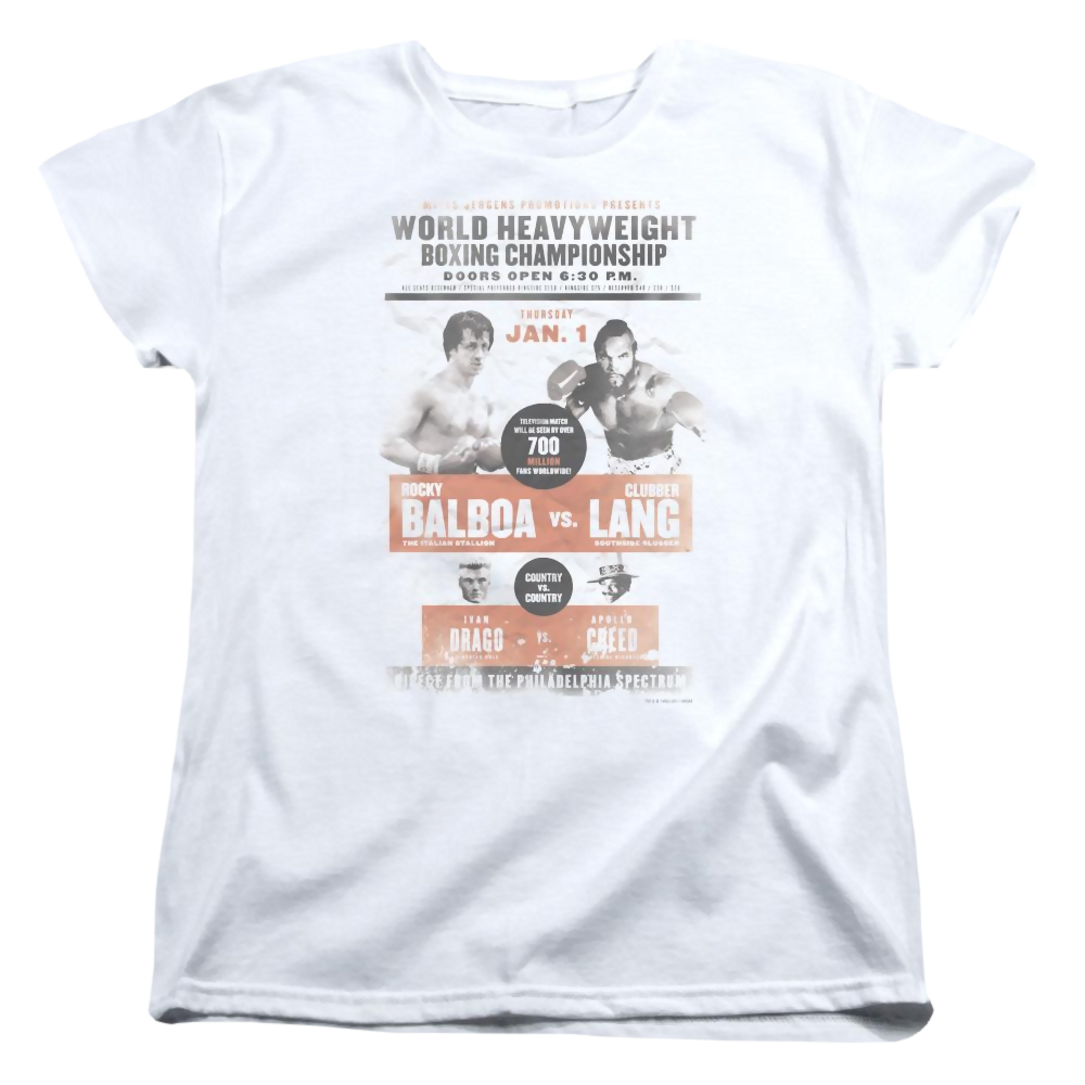 Rocky III Vs Clubber Poster Women's T-Shirt Women's T-Shirt Rocky   