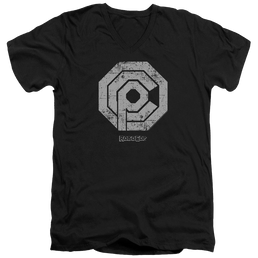 Robocop Distressed Ocp Logo Men's V-Neck T-Shirt Men's V-Neck T-Shirt Robocop   