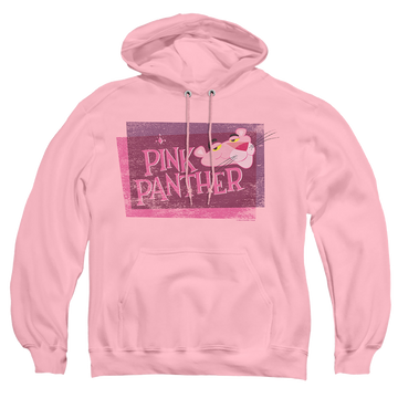 Pink pullover hoodie with Pink Panther/Distressed graphic