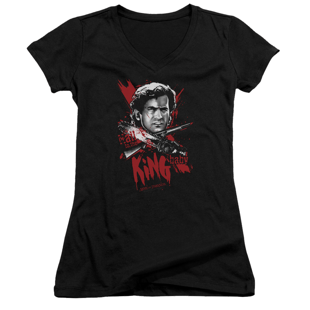 Army Of Darkness Hail To The King - Juniors V-Neck T-Shirt Juniors V-Neck T-Shirt Army of Darkness   