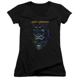 Army Of Darkness Evil Ash - Juniors V-Neck T-Shirt Juniors V-Neck T-Shirt Army of Darkness   