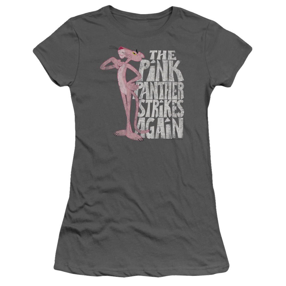Pink Panther Strikes Again Juniors T-Shirt Juniors T-Shirt Pink Panther   