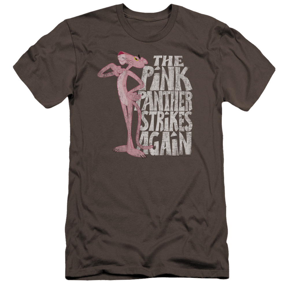 Pink Panther Strikes Again Men's Premium Slim Fit T-Shirt Men's Premium Slim Fit T-Shirt Pink Panther   