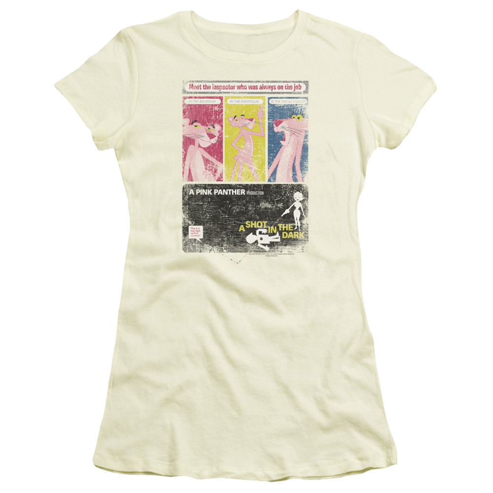 Pink Panther Shot In The Dark Juniors T-Shirt Juniors T-Shirt Pink Panther   
