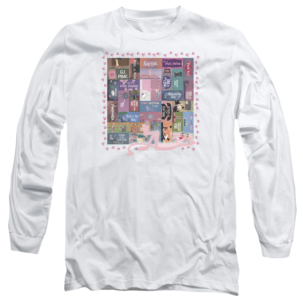 Pink Panther Pink Panther/Vintage Titles - Men's Long Sleeve T-Shirt Men's Long Sleeve T-Shirt Pink Panther   